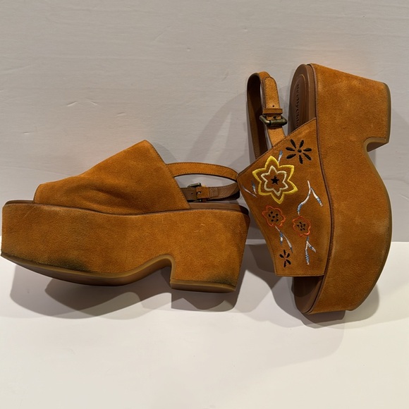 See By Chloé | Dakota Embroidered Suede Platform Size 10 - Picture 5 of 8